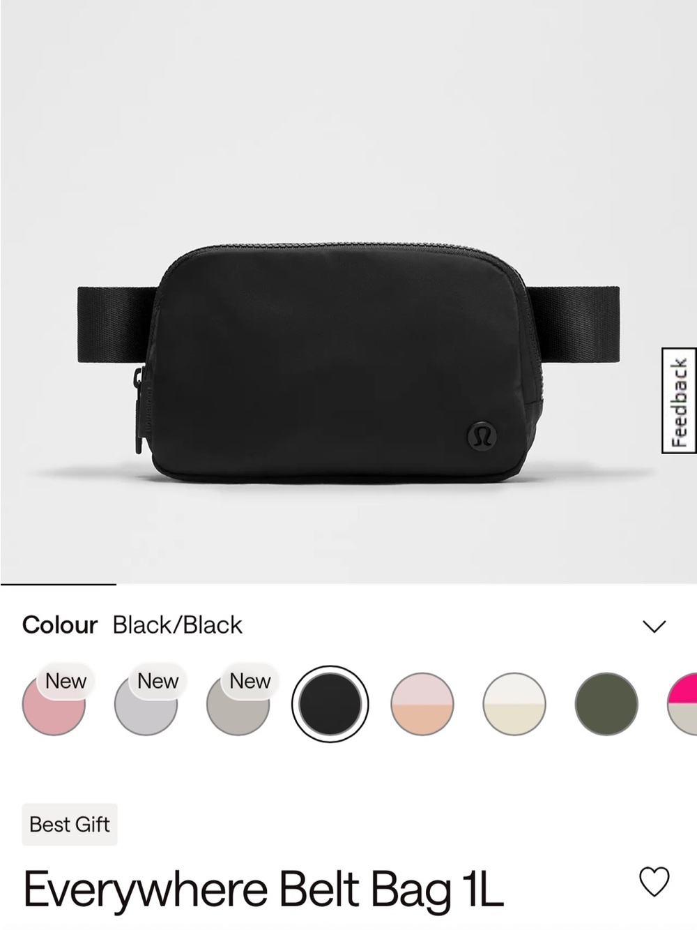 Lululemon belt bag. Black